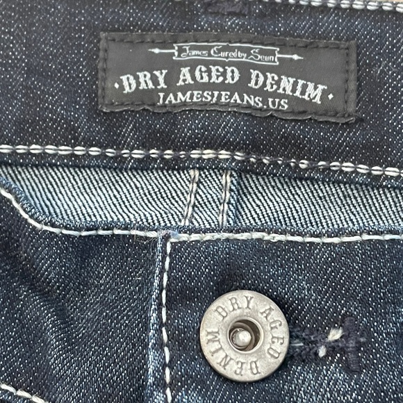 JAMES JEANS DRY AGED DENIM CURATED BY SEAN BOOTCUT DARK WASH SIZE 25 EUC - Picture 4 of 14